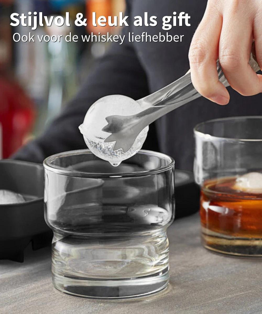 What's Goods® Siliconen IJsblokjesvormen Met Deksel 100% BPA Vrij - Diamant & XL Ronde Whiskey Ijsblokjes 3 What's Goods® Siliconen IJsblokjesvormen Met Deksel 100% BPA Vrij - Diamant & XL Ronde Whiskey Ijsblokjes - Afbeelding 3