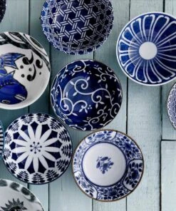 Tokyo Desig Studio - Mixed Bowls - Blue Designs - 15x7 Cm, 550 Ml - Set Van 4 Kommen In Luxe Geschenkdoos -Kookgerei Koning Verkoop 1003x1200 1