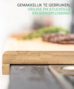 Houten Snijplank Coninx Voor Werkblad Of Tafel | Snijplank Met Steunrand En Sapgroef | 45x30CM | 2,5CM Dik | Bamboe -Kookgerei Koning Verkoop 1009x1200 3