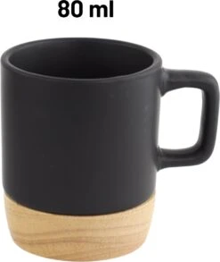 Orange85 Espresso Kopjes - Zwart - Set Van 4 - Met Bamboe Onderzetter - Met Oor - Koffiekopjes 11 Orange85 Espresso Kopjes - Zwart - Set Van 4 - Met Bamboe Onderzetter - Met Oor - Koffiekopjes -Kookgerei Koning Verkoop 1010x1200