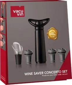 Vacu Vin Wijnpomp Concerto Vacuüm Rubber Zwart 5-delig -Kookgerei Koning Verkoop 1010x1200 7