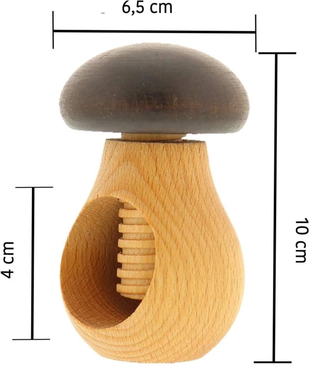 Glowel Houten Notenkraker "Paddenstoel" Uit Beukenhout (bruin) - Ecologisch Noten Kraken 3 Glowel Houten Notenkraker "Paddenstoel" Uit Beukenhout (bruin) - Ecologisch Noten Kraken - Afbeelding 3