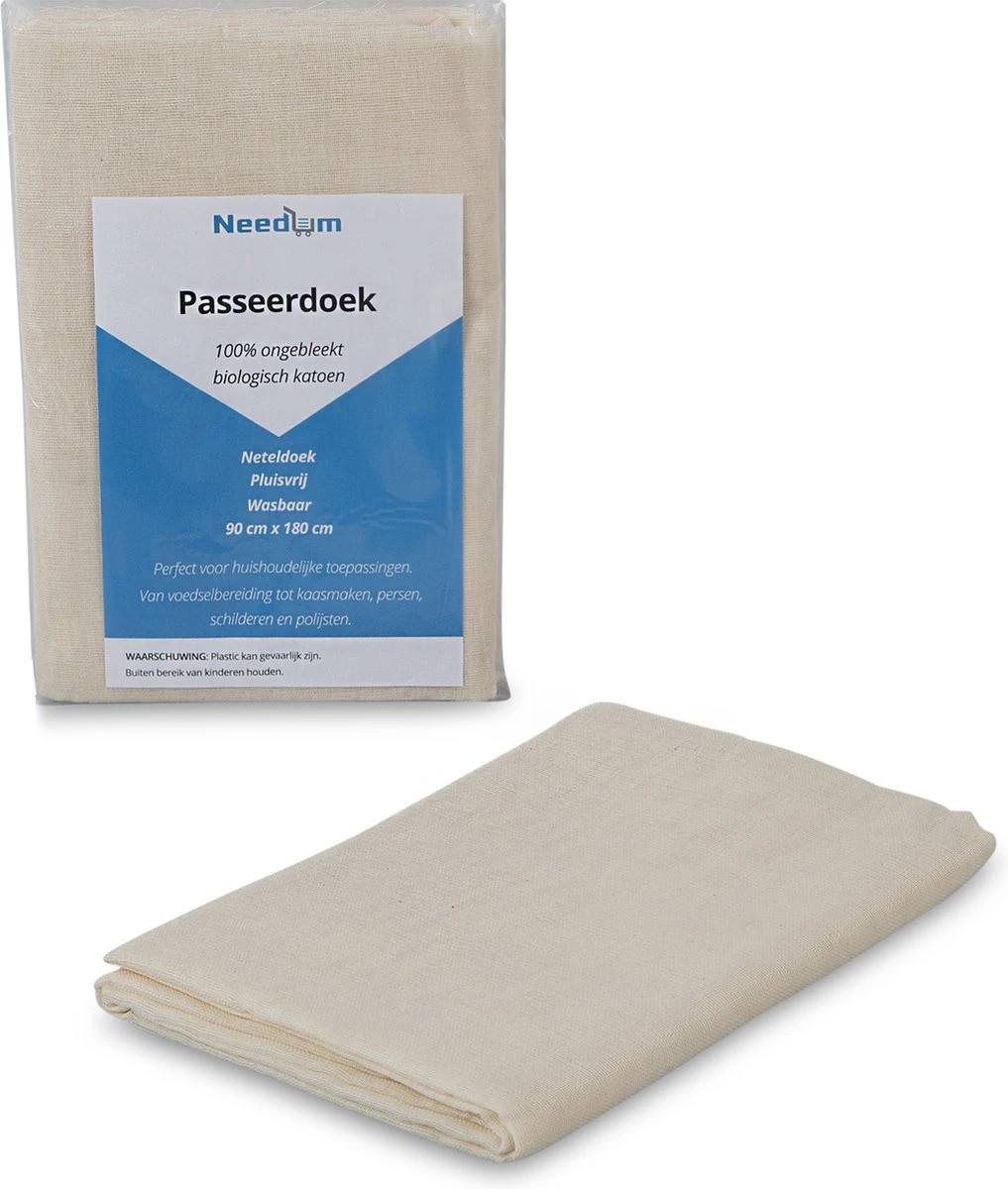 Kaasdoek Neteldoek Passeerdoek - Katoen - Ongebleekt - 90 X 180 Cm 8 Kaasdoek Neteldoek Passeerdoek - Katoen - Ongebleekt - 90 X 180 Cm - Afbeelding 8