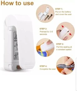 Mini Sealer - Hand Sealer - Sealer Apparaat - Seal Plastic - Sealer Apparaat Voor Zakjes - Sealapparaat - Sealmachine -Kookgerei Koning Verkoop 1021x1200 8