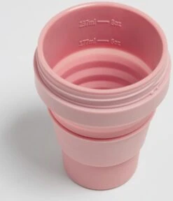 STOJO - Opvouwbare Beker - To Go - Roze - 237ml (8oz) - Herbruikbaar -Kookgerei Koning Verkoop 1028x1200
