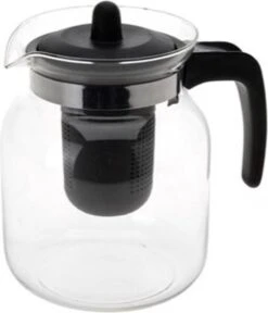Merkloos Glazen Transparante Theepot 1.5 L Met Zwart Filter - Thee Drinken - Thee Serveren - Theepotten Met Filters -Kookgerei Koning Verkoop 1029x1200 4