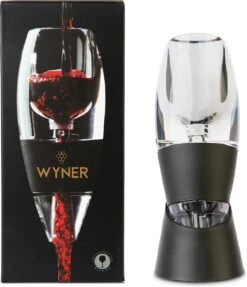 WYNER Chianti - Luxe Wijn Decanteerder Incl. Zeef & Standaard - Magic Wine Decanter - Decanteer Karaf - Wijn Karaf - Wine Decanter - Wijnbeluchter - Karaf Voor Wijn - Wijn Accessoires