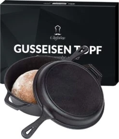 Chefarone Gietijzeren Pan - 2-in-1 Braadpan Inclusief Deksel - Geschikt Voor Alle Warmtebronnen 20 Chefarone Gietijzeren Pan - 2-in-1 Braadpan Inclusief Deksel - Geschikt Voor Alle Warmtebronnen -Kookgerei Koning Verkoop 1034x1200 10