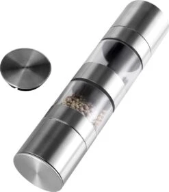 Merkloos Peper- En Zoutmolen- 2 In 1 - RVS - 22 X 5,2 Cm