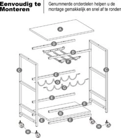VinoDiMontagna Wijnrek - Keukentrolley - Serveerwagen Op Wieltjes Incl. Remmen - Barkast - 75 X 60 X 40 Cm - Wijnfleshouder - Wijnglazenhouder 19 VinoDiMontagna Wijnrek - Keukentrolley - Serveerwagen Op Wieltjes Incl. Remmen - Barkast - 75 X 60 X 40 Cm - Wijnfleshouder - Wijnglazenhouder -Kookgerei Koning Verkoop 1059x1200 1