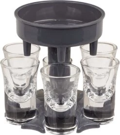 Shotdispenser - 6 Shot Glaasjes - Shot Fontein - Drank - Keet Alcohol - Glass Dispenser