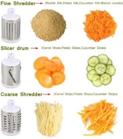 W&Z® Mandoline Groentesnijder- Slicer Dicer - Rasper - Keukensnijder - Vaatwasser Bestendig -Kookgerei Koning Verkoop 1064x1200 4