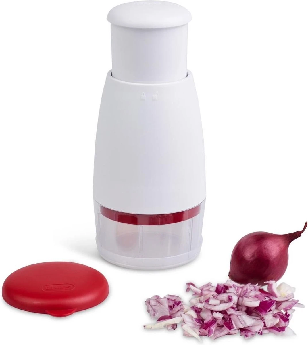 Zyliss E910012 Uienhakker Wit - RVS Mesjes 2 Zyliss E910012 Uienhakker Wit - RVS Mesjes - Afbeelding 2