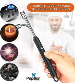 Merkloos Papillon - Lange Elektrisch Aansteker - USB Oplaadbaar - Flexibele Aansteker - Gasfornuis - Kaarsjes - BBQ - Zwart 12 Merkloos Papillon - Lange Elektrisch Aansteker - USB Oplaadbaar - Flexibele Aansteker - Gasfornuis - Kaarsjes - BBQ - Zwart -Kookgerei Koning Verkoop 1082x1200 2