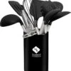 Maison Kitchenware - Keukenset 10 Stuks RVS/Siliconen Inclusief Houder - BPA Vrij