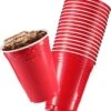 Merkloos Red Cups - 25stuk(s) - 475ml - Party Cups - Beerpong - Drankspel - Beerpong Bekers - Plastic Bekers