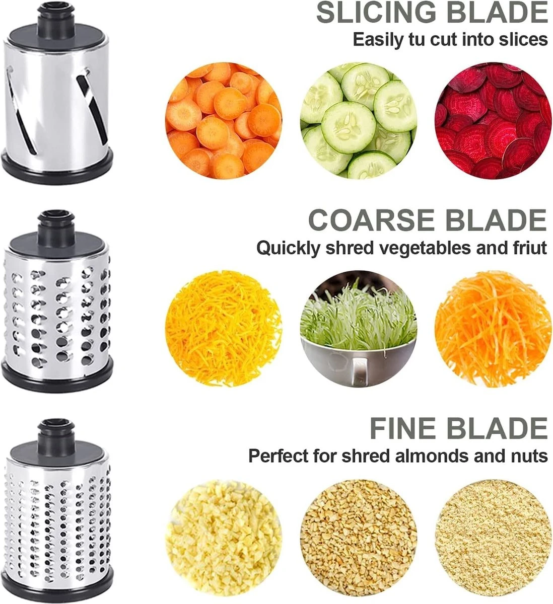 COFUN Groentesnijder Voor Kitchenaid Accessoires, Roestvrij Staal Groentesnijder Voor Kitchen Aid Accessoires, Roestvrij Staal Groentesnijder Kaasrasp Saladesnijder Voor Kitchenaid Groentesnijder 4 COFUN Groentesnijder Voor Kitchenaid Accessoires, Roestvrij Staal Groentesnijder Voor Kitchen Aid Accessoires, Roestvrij Staal Groentesnijder Kaasrasp Saladesnijder Voor Kitchenaid Groentesnijder - Afbeelding 4