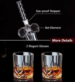 Merkloos Whiskey Decanter Sets - Whisky Decanter & Glass Set | Crystal Decanter Set - Whisky Glazen En Karaf Set - Whiskey Karaf - Luxe Whiskey Set Met Karaf En Glazen - Whiskey Cadeau Set -Kookgerei Koning Verkoop 1098x1200 4