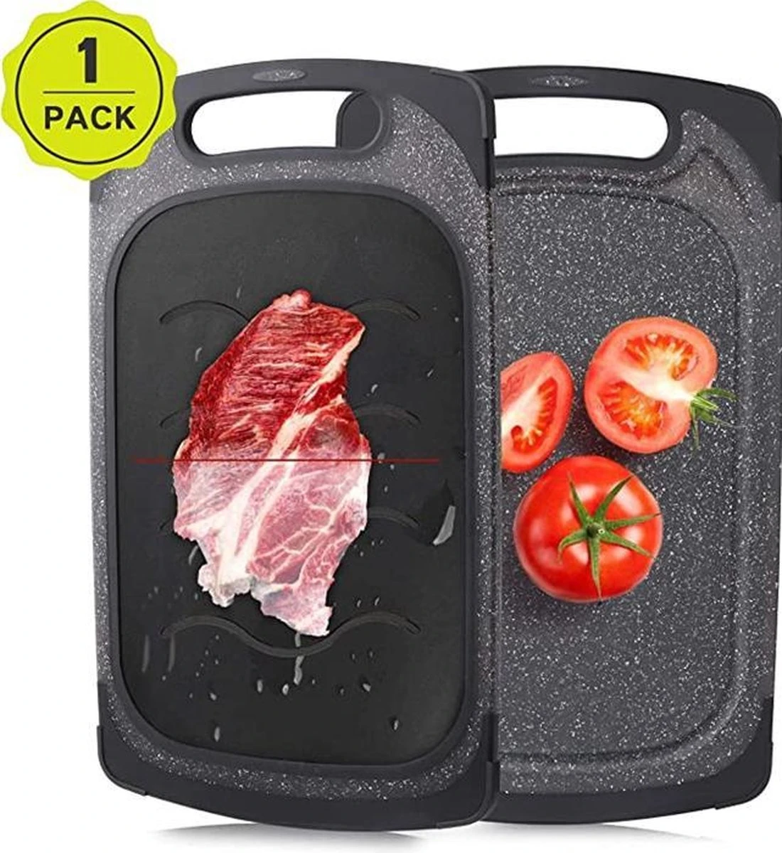 KC Merials Snijplank & Ontdooiplaat 2 In 1- Multifunctionele Snijplank - Kunststof Snijplanken - 2 Tot 10 Keer Sneller Vlees Ontdooien - Hygiënisch, Veilig & Duurzaam. 1 KC Merials Snijplank & Ontdooiplaat 2 In 1- Multifunctionele Snijplank - Kunststof Snijplanken - 2 Tot 10 Keer Sneller Vlees Ontdooien - Hygiënisch, Veilig & Duurzaam.