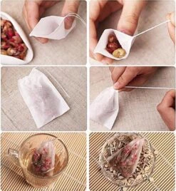 Merkloos 100 Lege Theezakjes - 5 X 7 CM -Kookgerei Koning Verkoop 1106x1200 7