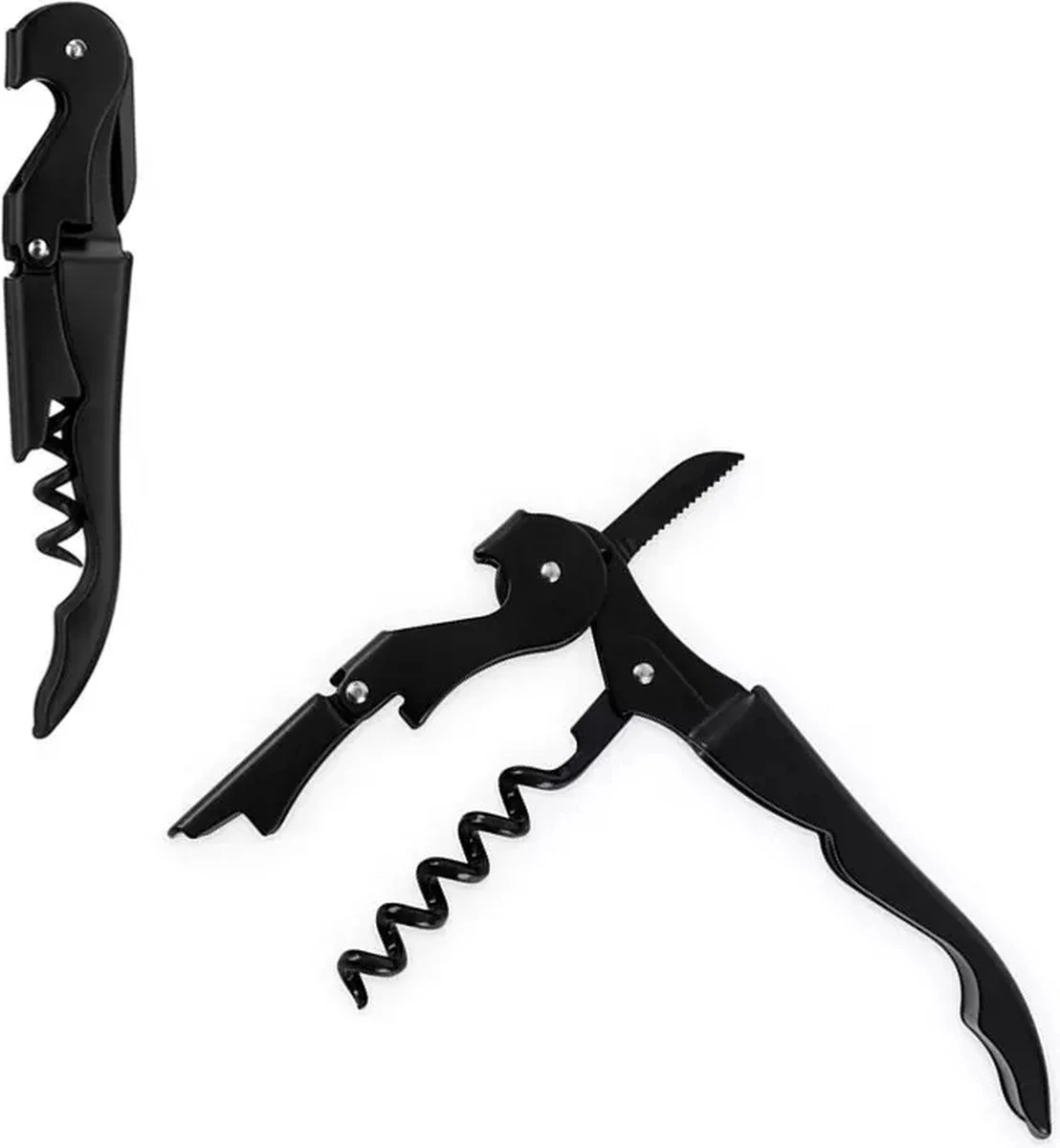 Kurkentrekker, Bieropener, Wijnopener, Flesopener, Kelnersmes, Mat Zwart, Multifunctioneel, RVS, Roestvrij Staal, Zakmes, Mesje, Kurken Trekker, Bier Opener, Wijn Opener, Edelstaal, Duurzaam, Gereedschap, Gadget, Keukengerei, Veelzijdig. 3 Kurkentrekker, Bieropener, Wijnopener, Flesopener, Kelnersmes, Mat Zwart, Multifunctioneel, RVS, Roestvrij Staal, Zakmes, Mesje, Kurken Trekker, Bier Opener, Wijn Opener, Edelstaal, Duurzaam, Gereedschap, Gadget, Keukengerei, Veelzijdig. - Afbeelding 3