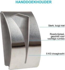 Merkloos 2 Stuks RVS Handdoekhouders - Handdoek Klem - Handdoek Haak -Kookgerei Koning Verkoop 1109x1200 3