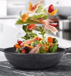 Cheffinger Wokpan Met Deksel - 32cm - Zwart - Pan - Keukenaccessoires -Kookgerei Koning Verkoop 1111x1200 6