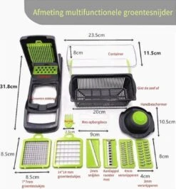 Mandoline - Groentesnijder - Groentehakker - Multifunctioneel - Snijmachine Groenten En Fruit - Uiensnijder - Keukensnijder - Fruitsnijder -Kookgerei Koning Verkoop 1113x1200 7