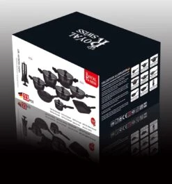 Royal Swiss® Pannenset - 33 Delig - Keramisch - Inductie - Afneembare Handgrepen - Geschikt Voor Oven - Zwart -Kookgerei Koning Verkoop 1120x1200 10