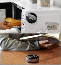 Merkloos Magnetische Timer - Digitale LED Display Stopwatch - Interval Muurklok - Douchetimer - Kookwekker - Cool En Stijlvol -Kookgerei Koning Verkoop 1123x1200 8