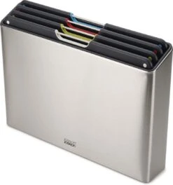 Joseph Joseph JosephJoseph - Folio - Steel - Snijplank - In Houder - Groot - Set Van 5 Stuks - Zilver -Kookgerei Koning Verkoop 1124x1200 5