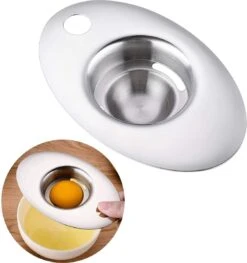 Merkloos Professionele Ei-scheider - Ei Scheiden - Ei Splitser Splitsen - Eiwit - Eigesel - 304 RVS - Zilver - Eierscheider