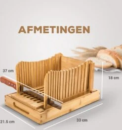 JPR Broodsnijder Hulpmiddel - Broodsnijder Bamboe - Broodsnijplank - Broodbakken - Inclusief Broodmes -Kookgerei Koning Verkoop 1132x1200 2