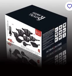 Royal Swiss® - Set Lot 33-delige - Pannenset Inductie - Steengoeden - Afneembare Handgreep - Glazen Deksel - Geschikt Voor Oven - PFAS-vrij + Keukengerei -Kookgerei Koning Verkoop 1133x1200 4