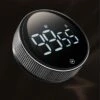 Merkloos Digitale Kookwekker Zwart Van METU-Online - Smart Timer - LED Display - Magnetisch Met Handige Draaiknop - Barbecue Kookwekker Magneet - BBQ Wekker