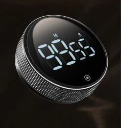Merkloos Digitale Kookwekker Zwart Van METU-Online - Smart Timer - LED Display - Magnetisch Met Handige Draaiknop - Barbecue Kookwekker Magneet - BBQ Wekker