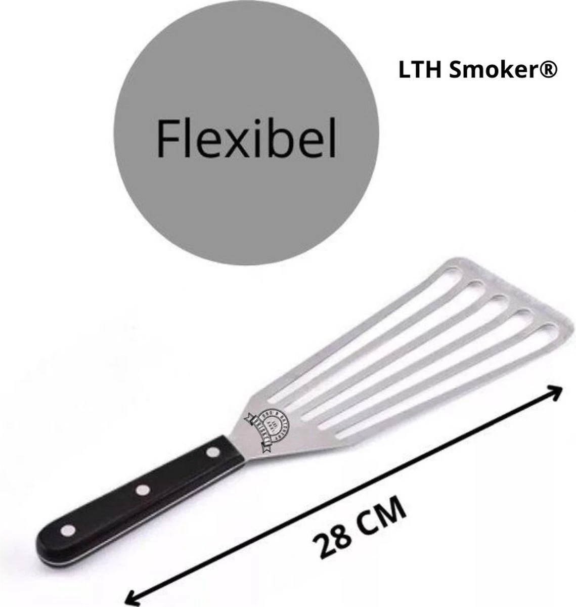 Merkloos Visspatel ( Vis Spatel) RVS Met Houten Handvat Flexibele Keuken Barbecue Spatel 2 Merkloos Visspatel ( Vis Spatel) RVS Met Houten Handvat Flexibele Keuken Barbecue Spatel - Afbeelding 2