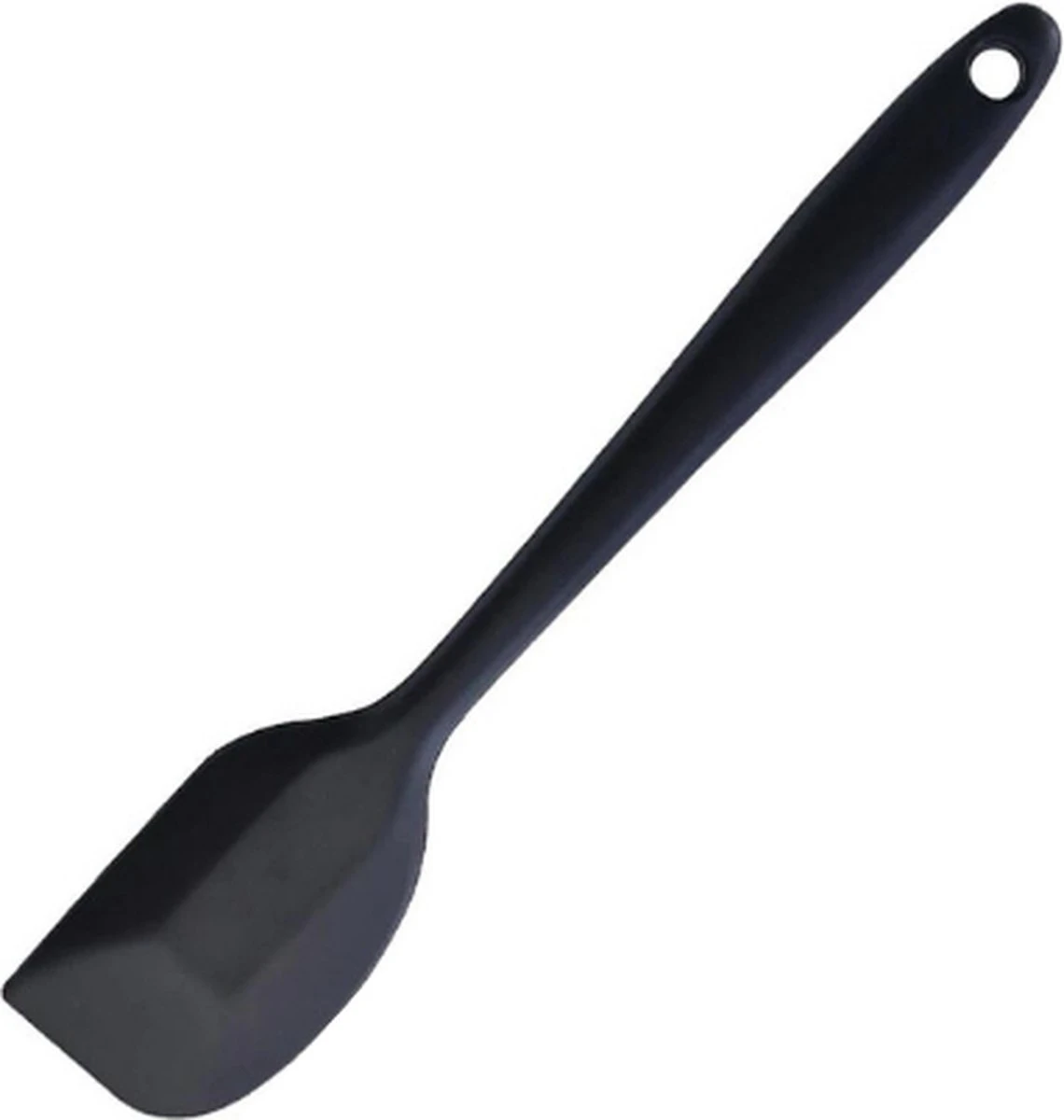 Siliconen Spatel - Hittebestendig - Vaatwasserbestendig - BPA Vrij - Kookgerei - Pannenlikker - 21 Cm - Zwart 1 Siliconen Spatel - Hittebestendig - Vaatwasserbestendig - BPA Vrij - Kookgerei - Pannenlikker - 21 Cm - Zwart