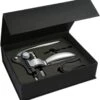 Merkloos Kurkentrekker De Luxe - Flessenopener - Wijnopener - Hoogwaardig Aluminium - 3 Delig - Geschenkdoos - Giftset - Cadeau