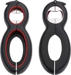 LOUZIR 6 In 1 Blikopener- Flesopener- Potopener- Deksel Opener- Gereedschap Om Doppen Van Flessen En Potten Te Verwijderen -Kookgerei Koning Verkoop 1143x1200 5