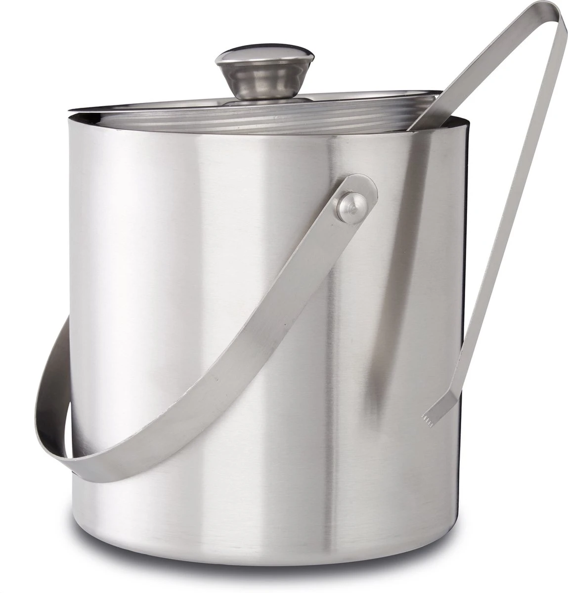 Relaxdays - Ijsemmer Met Tang En Deksel 2 Liter - Ijsblokjesemmer Zilver - RVS 4 Relaxdays - Ijsemmer Met Tang En Deksel 2 Liter - Ijsblokjesemmer Zilver - RVS - Afbeelding 4