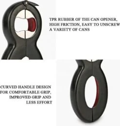 LOUZIR 6 In 1 Blikopener- Flesopener- Potopener- Deksel Opener- Gereedschap Om Doppen Van Flessen En Potten Te Verwijderen -Kookgerei Koning Verkoop 1149x1200 6