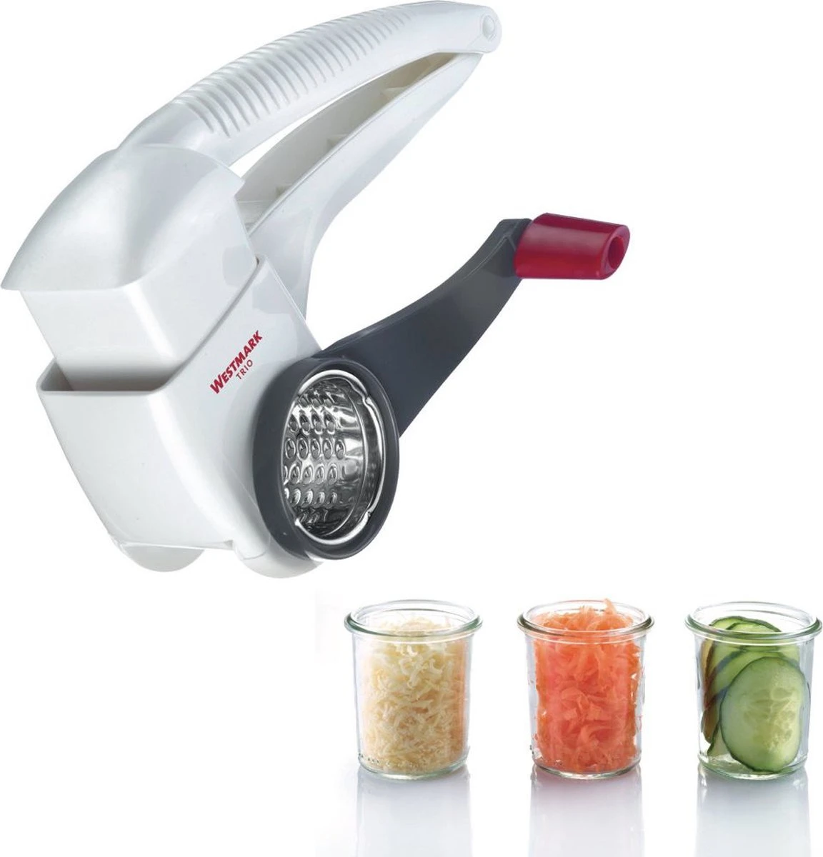 Westmark Trio Trommelrasp - Kunststof 2 Westmark Trio Trommelrasp - Kunststof - Afbeelding 2