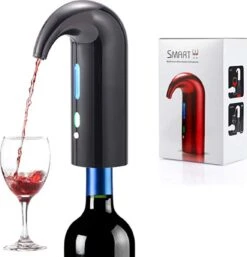 Merkloos Elektrische Wijnbeluchter - Wijn Decanteerder - Decanter - Zwart - Luxe Wijnbeluchter - Wijn Aerator - Oplaadbaar - Wijntap - Wine Decanter -Kookgerei Koning Verkoop 1153x1200 11