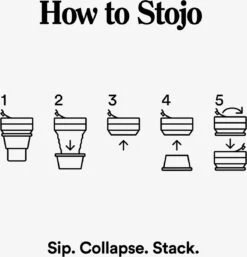 STOJO - Opvouwbare Beker - To Go - Grijs - 237ml - Herbruikbaar 13 STOJO - Opvouwbare Beker - To Go - Grijs - 237ml - Herbruikbaar -Kookgerei Koning Verkoop 1153x1200