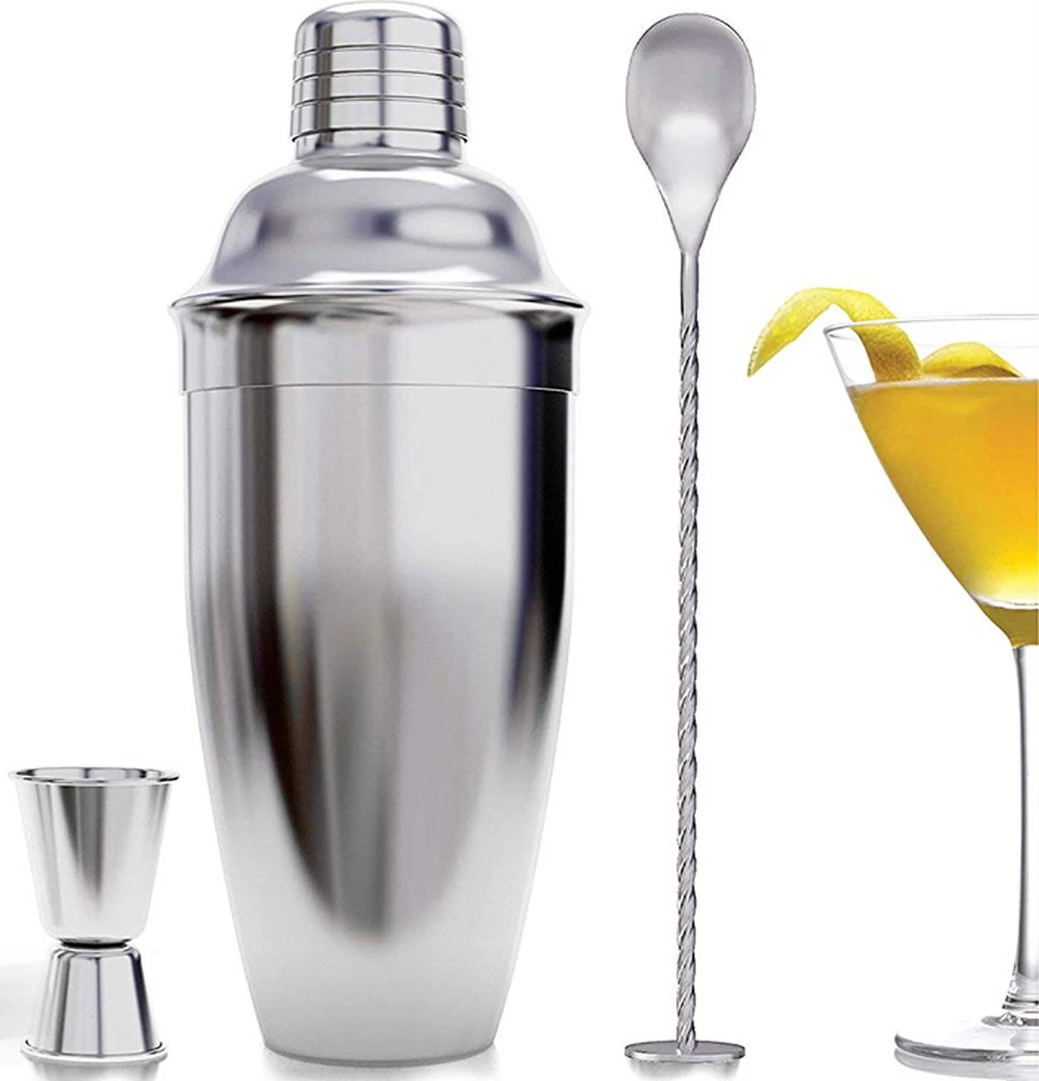 RVS Cocktail Shaker Set 700ml 2 RVS Cocktail Shaker Set 700ml - Afbeelding 2