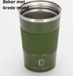 Castagnola Design RVS Koffiebeker To Go - Groen - 380ml - Thermosbeker - Theebeker -Kookgerei Koning Verkoop 1154x1200