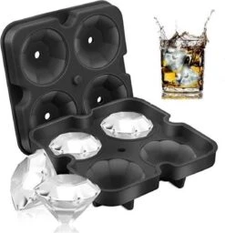 Diamant Ijsblokjesvorm Met Deksel - Ijsblokjesmaker - Silicone Ijsvormpjes - Ijsblokjes - Whiskey , Gin En Cocktails - Vaderdag Kados - Cadeautjes Vader - Geschenk - Cadeau Mannen Verjaardag - Whisky