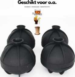 Perfecte Mega Ijsballen Set Van 4 Stuks By ATV PERFECTUM - Ø 6 Cm Groot- Ijsblokjesvorm Met Deksel - Ijsblokjesvorm Groot En Rond - Ijsblokjesvorm Silicone - Ijsblokvormen Met Deksel -Kookgerei Koning Verkoop 1161x1200 4