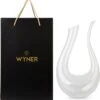 WYNER Puglia - Luxe Wijn Decanteerder Incl. Gratis Cleaning Pearls - In Luxe GiftBox - Decanteer Karaf - Wijn Karaf - Wine Decanter - Wijnbeluchter - Karaf Voor Wijn - Wijn Accessoires - Wijn Set